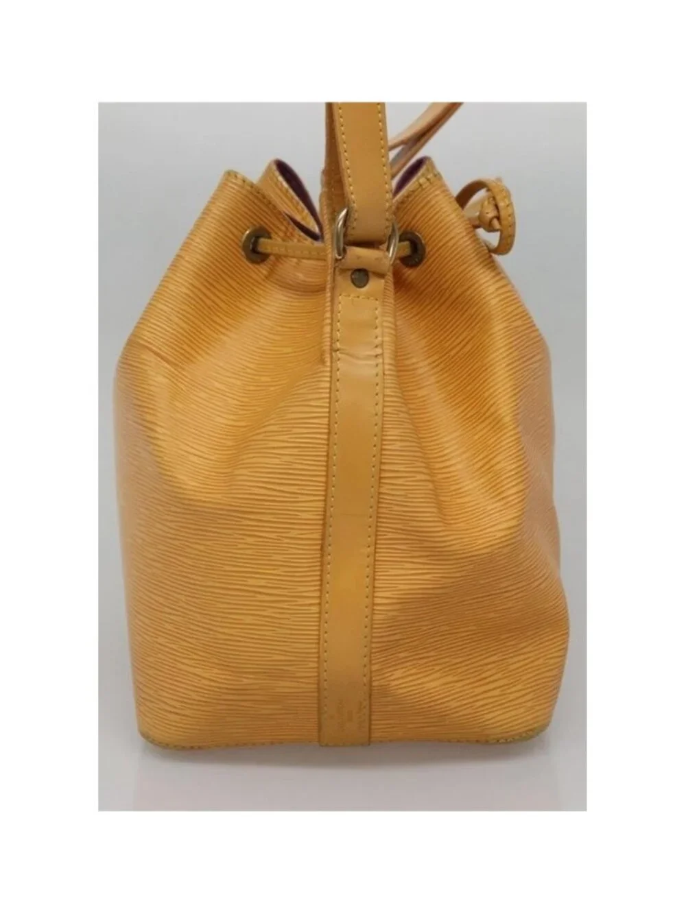Authentic LOUIS VUITTON Epi Petit Noe Shoulder Bag Yellow M44109 LV